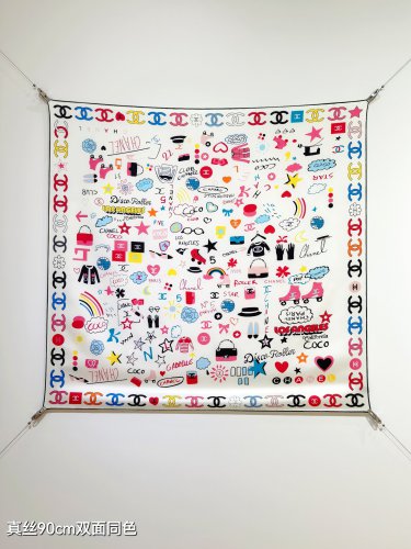 5 SCC252618mm double-sided 90x90cm diagonal silkChanel's
