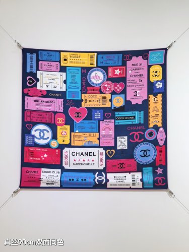 5 SCC253018mm double-sided 90x90cm diagonal silkChanel's