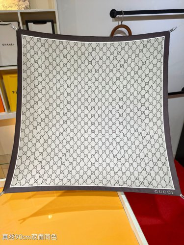 5 SGC250118mm double-sided 90x90cm diagonal silkGucci's' Full Small G '_3612