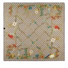 5 SGC250718mm double-sided 90x90cm diagonal silkGucci's Animals and Flowers