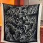 5 Shining Scarf Small Fragrant Cashmere Long Scarf [Double C-Line Letter Long Scarf] Re