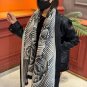 5 Shining Scarf Small Fragrant Cashmere Long Scarf [Double C-Line Letter Long Scarf] Re_3933