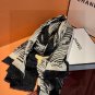 5 Shining Scarf Small Fragrant Cashmere Long Scarf [Double C-Line Letter Long Scarf] Re_6880