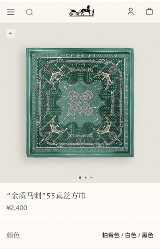 5 SHMS250418mm double-sided 90x90cm diagonal silkHermes' Golden Spurs_7005