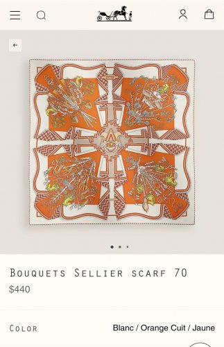 5 SHMS251518mm double-sided 90x90cm diagonal silkHermes' Saddle Bouquet