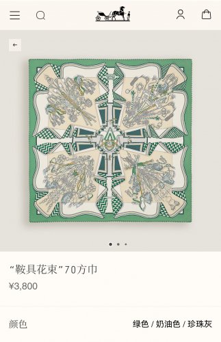 5 SHMS251518mm double-sided 90x90cm diagonal silkHermes' Saddle Bouquet_1648