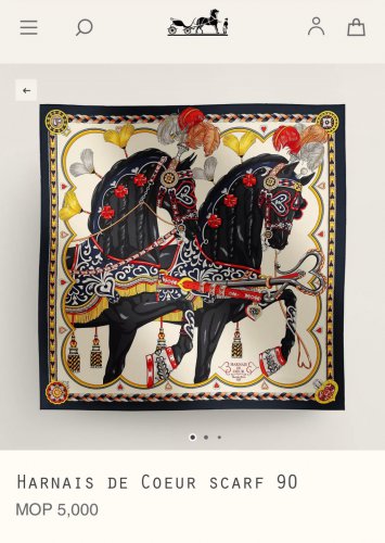 5 SHMS253418mm double-sided 90x90cm diagonal silkHermes' Sweet Saddle