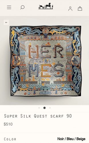 5 SHMS253518mm double-sided 90x90cm diagonal silkHermes' Silk Scarf Adventure