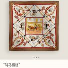 5 SHMS253818mm double-sided 90x90cm diagonal silkHerm è s' Horse Crossing '