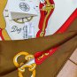 5 SHMS253818mm double-sided 90x90cm diagonal silkHerm è s' Horse Crossing '