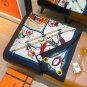 5 SHMS253818mm double-sided 90x90cm diagonal silkHerm è s' Horse Crossing '_319