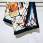 5 SHMS253818mm double-sided 90x90cm diagonal silkHerm è s' Horse Crossing '_319