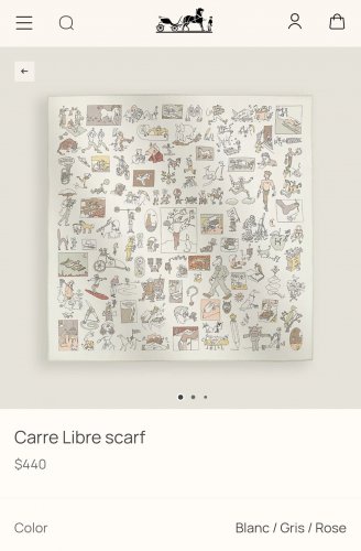 5 SHMS254118mm double-sided 90x90cm diagonal silkHerm &Atilde;&uml; s' Free Scarf '