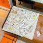 5 SHMS254118mm double-sided 90x90cm diagonal silkHerm è s' Free Scarf '