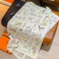 5 SHMS254118mm double-sided 90x90cm diagonal silkHerm è s' Free Scarf '