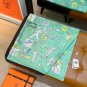 5 SHMS254118mm double-sided 90x90cm diagonal silkHerm è s' Free Scarf '_4049