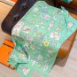 5 SHMS254118mm double-sided 90x90cm diagonal silkHerm è s' Free Scarf '_4049