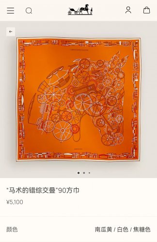 5 SHMS254318mm double-sided 90x90cm diagonal silkHermes' The Complicated and Overl_3131