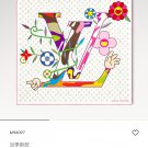 5 SLV250618mm double-sided 90x90cm diagonal silkLV《LV x TM Monogram Superflat》