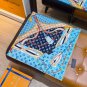 5 SLV250918mm double-sided 90x90cm diagonal silkLV《Flower And Straps》_7529