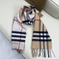 5. plaid color blocked scarf camel color block whiteSize 168x30cm 100% Lana cashme