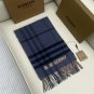 5. plaid color blocked scarf Camel color blocked fog blueSize 168x30cm 100% Lana c