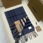 5. plaid color blocked scarf Camel color blocked fog blueSize 168x30cm 100% Lana c