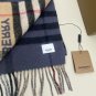 5. plaid color blocked scarf Camel color blocked fog blueSize 168x30cm 100% Lana c