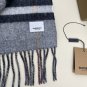 5. plaid color blocked scarf gray carbon graySize 168x30cm 100% Lana cashmereThe