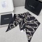 5220        New Pearl Necklace in BlackSize 90x90cm 100% real silkPearl elements