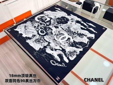 5220Chanel 25 Advanced Handicraft Workshop Series90 square scarf [18mm top-quality si_4178