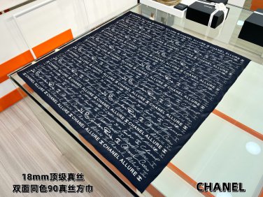 5220Chanel-90  90 silk double-sided square towel18mm double-sided same colorDebute_6150