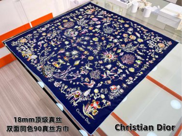 5220Dior Printed Square Towel-25 Early Spring New Product [18mm Double sided Same Color