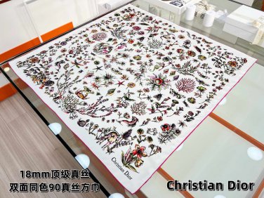 5220Dior Printed Square Towel-25 Early Spring New Product [18mm Double sided Same Color_4166