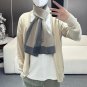Burberry's hot selling new high-end men's scarf [TB cashmere plaid] exclusive cowhide