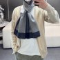 Burberry's hot selling new high-end men's scarf [TB cashmere plaid] exclusive cowhide_908