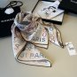 ch 110&atilde;�� Xiaoxiang Colored Striped Letter &atilde;�� Silk Square Scarf, a high-end love, a wo
