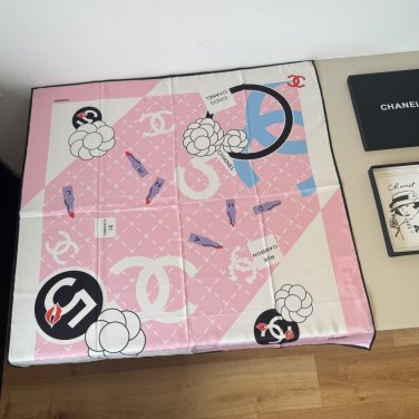 ch 110Chanel's new Xiaoxiang No. 5 Accessory Square Scarf is a silk square scarf th_5207