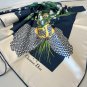 ch 110Dior Silk Square Towel [Lily of the Valley Flower Bouquet Towel] Made of top-qu_4230