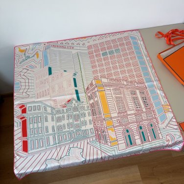 ch 110Hermes new square scarf &atilde;�� City of Fortune &atilde;��Designer Baptiste Virot interwea