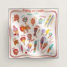 ch 110Hermes silk handkerchief (100% mulberry silk) [Fun ice cream]Designer Elias K