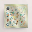 ch 110Hermes silk handkerchief (100% mulberry silk) [Fun ice cream]Designer Elias K_2796