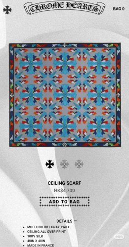 ch 110Kroxin 90cm silk square scarf is made of top-quality twill silk material with h_4199