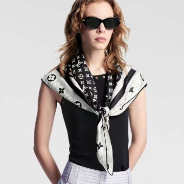 ch 110LV new silk handkerchiefThe Monogram Infinity handkerchief cleverly spreads t