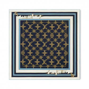 ch 110LV new square scarfThe LV Cordage silk square scarf incorporates Monogram flo_7084