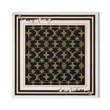 ch 110LV new square scarfThe LV Cordage silk square scarf incorporates Monogram flo_7085