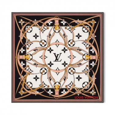 ch 110LV new square scarfThe Ultimate Monogram 90 square scarf reinterprets Louis V