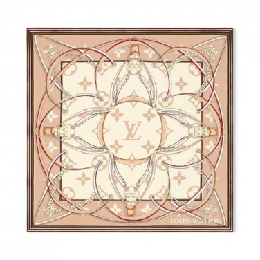 ch 110LV new square scarfThe Ultimate Monogram 90 square scarf reinterprets Louis V_2738