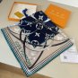 ch 110LV new square scarfThe Ultimate Monogram 90 square scarf reinterprets Louis V_2740