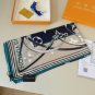 ch 110LV new square scarfThe Ultimate Monogram 90 square scarf reinterprets Louis V_2740